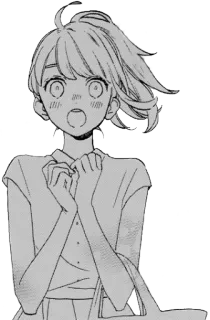 😳 anime, manga, girl, surprised, cute, illustration whatsapp sticker