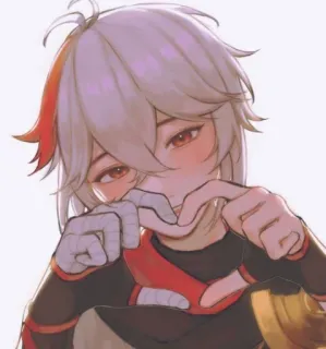 🌟 Kaedehara Kazuha Genshin Impact anime, jogo, Kazuha, Genshin Impact, fofo, kawaii telegram sticker