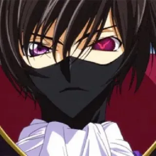😡 Lelouch Lamperouge Code Geass Anime, Mặt nạ, Lelouch, Code Geass, Zero telegram sticker