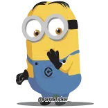 ☺️ Minion Despicable Me Shhhhhh Minion, Moi, moche et méchant, Chut, Silencieux, Dessin animé telegram sticker