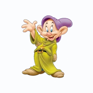 👋 Dopey Snow White and the Seven Dwarfs desenho animado, anão, Disney, Branca de Neve, Dunga, personagem, animação telegram sticker