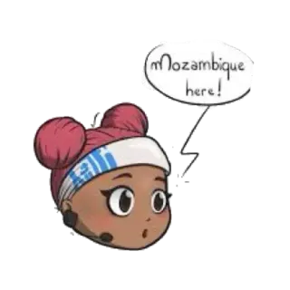 😯 Mozambique here! Cartoon, Sprechblase, Kopf, Videospiel telegram sticker