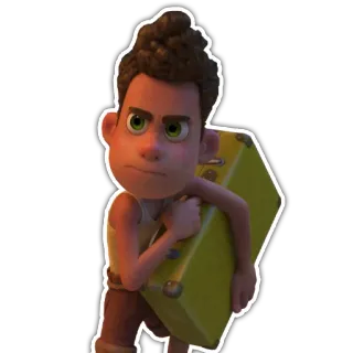 🧳 Luca Luca, Cartoon, Pixar, Charakter, Junge, Koffer telegram sticker