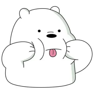 😛 Ice Bear We Bare Bears Cartoon, Bär, Eisbär, Tier, Weiß, Niedlich telegram sticker