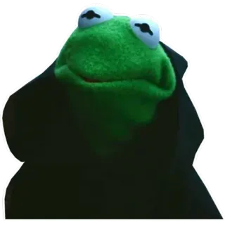 🙂 Kermit kikker, kermit, muppets, meme, vermomming telegram sticker