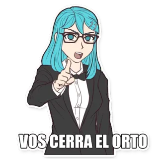 😤 VOS CERRA EL ORTO Anime, Cartoon, Offensief, Straattaal, Wijzend, Personage telegram sticker