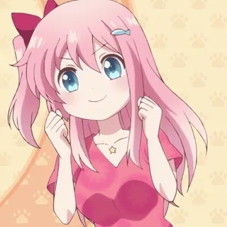 👍 anime, słodki, dziewczyna, różowe włosy, kreskówka, kawaii telegram sticker