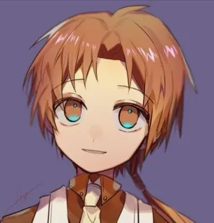 🧡 Anime, Personagem, Retrato, Ilustração, Arte telegram sticker