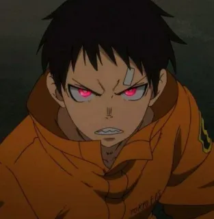 ♥️ Shinra Kusakabe Fire Force TOKYO E.F.F anime, fire force, shinra kusakabe, character, manga telegram sticker