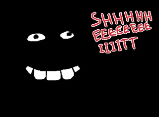 💩 SHHHHHHHIIIIITTT swear word, shhh, face, text telegram sticker