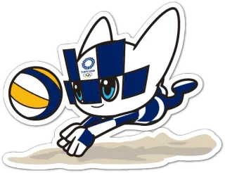 🏐 Olympics, Miraitowa, Mascot, Volleyball, Tokyo Olympics, Sports telegram sticker