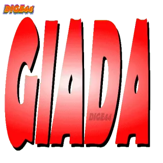 😏 GIADA Name, Giada, Italienisch, Rot, dige44 telegram sticker