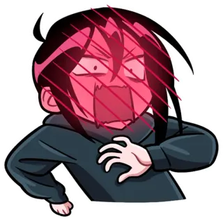 🤬 en colère, animé, frustré, dessin animé, personnage telegram sticker