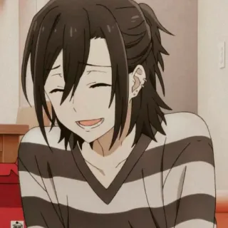 🎲 Izumi Miyamura Horimiya Аниме, Манга, Horimiya, Изуми Миямура, Персонаж, Улыбается, Портрет whatsapp sticker