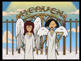 🌟 HEAVEN heaven, angels, cartoon, gates, daria, daria morgendorffer telegram sticker