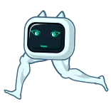 🏃‍♂️ 디지털, 화면, 다리, 캐릭터 telegram sticker