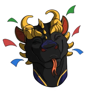😜 dragão, desenho animado, fantasia, criatura, mítico, arte, adesivo telegram sticker