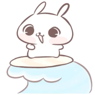 🍒 conejo, conejo, lindo, kawaii, animal, dibujo animado telegram sticker
