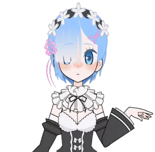 😲 Rem Re:Zero Anime, Rem, Re:Zero, Schattig, Personage, Fanart telegram sticker