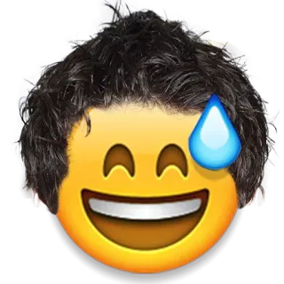 😅 emoji, keringat, ekspresi, wajah, lucu whatsapp sticker