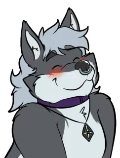 ☺️ wolf, furry, animal, canine, cartoon, anthropomorphic whatsapp sticker
