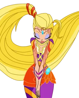 ☺️ Stella Winx Club fada, loira, magia, winx, desenho animado telegram sticker