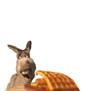 😋 Donkey Shrek Esel, Shrek, Waffel, lustig, Cartoon whatsapp sticker
