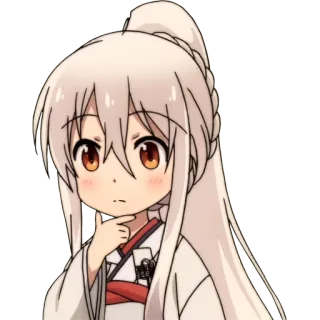 🤔 anime, girl, cute, manga, kawaii, character telegram sticker