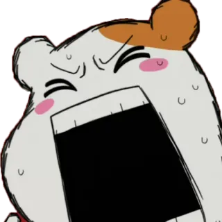 😱 chomik, zły, sfrustrowany, krzyczący, zwierzę, kreskówka, wyraz telegram sticker