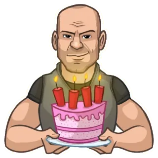 🎂 verjaardag, taart, kaarsen, viering, feest telegram sticker