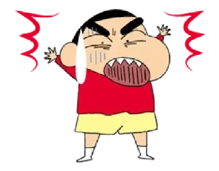 😰 Shin-chan Crayon Shin-chan Desenho animado, Anime, Chocado, Bravo, Japonês, Engraçado, Criança telegram sticker