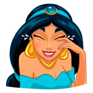 😂 Jasmine Aladdin księżniczka, disney, kreskówka, animowany telegram sticker