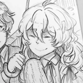 🩹 anime, manga, sketch, drawing, portrait telegram sticker