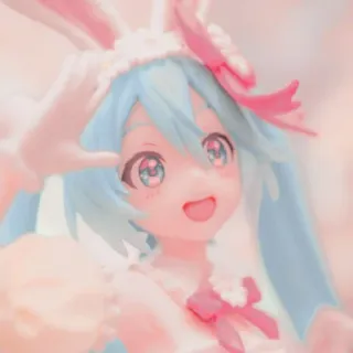 🐈 Hatsune Miku Anime, Manga, Personaggio, Bambola, Coniglio, Carino telegram sticker