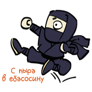 🦶 С пыра в едасосину Ниндзя, Мультфильм, Смешной, Боевые искусства telegram sticker