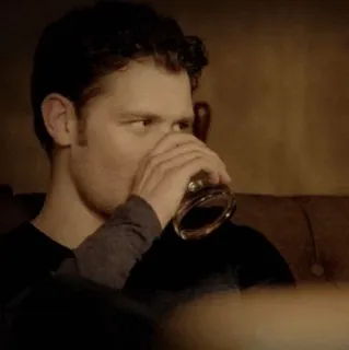 ✔️ man, drinking, alcohol, glass, person, lifestyle telegram sticker