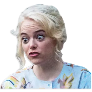 🤷 Emma Stone emma stone, celebridade, cara engraçada, atriz, retrato telegram sticker
