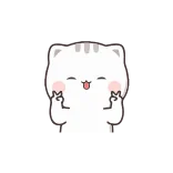 ✌️ gato, pegatina, lindo, animales, dedo corazón telegram sticker