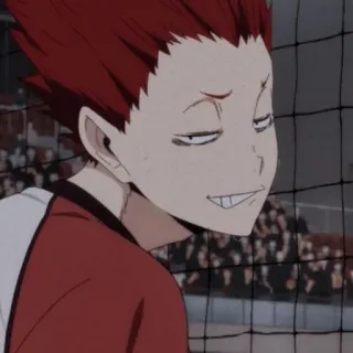 🍁 Tendō Satori Haikyu!! อนิเมะ, ไฮคิว!!, เท็นโด ซาโตริ, วอลเลย์บอล, ตัวละคร, มังงะ telegram sticker