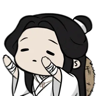 😟 อนิเมะ, น่ารัก, จิบิ, การ์ตูน, ตัวละคร, ศิลปะ, ภาพประกอบ whatsapp sticker