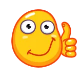👍 emoji, thumbs up, like, positive telegram sticker
