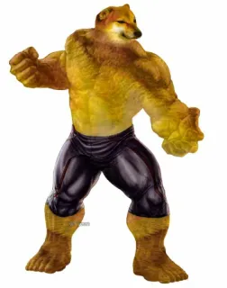 💪 Doge, Meme, Hond, Gespierd, Sterk, Grappig telegram sticker