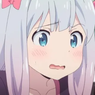 🤨 anime, girl, cute, illustration, cartoon, manga telegram sticker