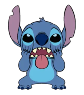 😫 Stitch Lilo & Stitch Стич, Дисней, мультфильм, милый, инопланетянин, Лило и Стич whatsapp sticker