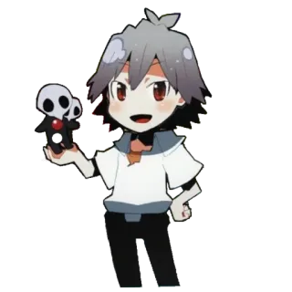 🔹 Anime, Dibujos animados, Personaje, Calavera, Lindo telegram sticker