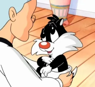 🧃 Sylvester dessin animé, chat, animation, Sylvestre le chat telegram sticker