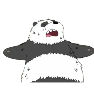 😴 Panda We Bare Bears Panda, We Bare Bears, Desenho animado, Urso telegram sticker