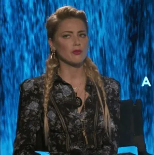 🧜‍♀ Amber Heard женщина, актриса, блондинка, портрет, знаменитость telegram sticker