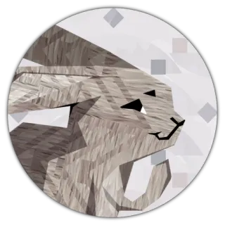 😶 wolf, animal, geometric, low poly, sticker telegram sticker