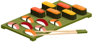 🍱 comida, sushi, japonés, pescado, arroz telegram sticker